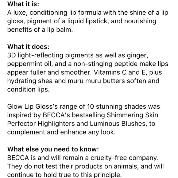 BECCA Glow Gloss Lip Gloss 💋 - Picture 9 of 9